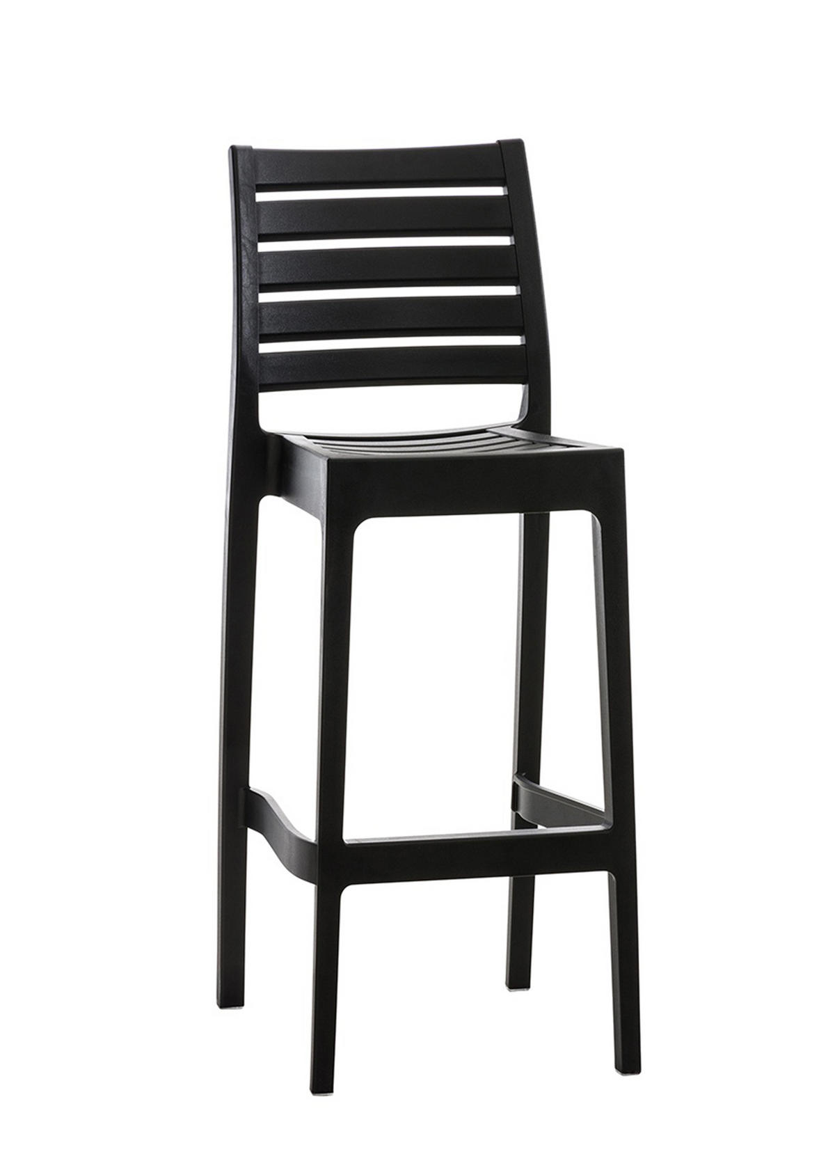 BARHOCKER 4er Set Argon schwarz - Schwarz, Kunststoff/Textil (45/105/51cm) - TPFLiving