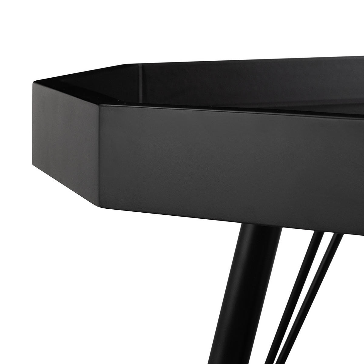 COUCHTISCH - Holzwerkstoff / Metall - Schwarz, Holzwerkstoff/Metall (50/100/50cm) - home24