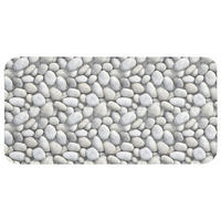 WC PŘEDLOŽKA Kameny - šedé - oválné 120x60 cm - světle šedá, textil/plast (120/1cm) - OnlyWow