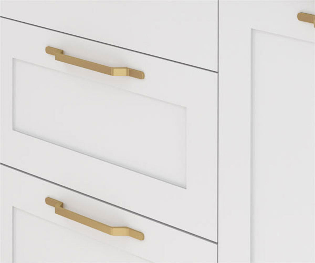 KÜCHENLEERBLOCK Oslo weiß 212cm / 392cm / 207cm 13-teilig mit Vollauszug (HETTICH InnoTech Atira) - Weiß, Holzwerkstoff/Metall (212/207/392cm) - Feldmann-Wohnen