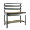 WERKBANK BUFFALO mit Frontablage und Schubfach | HxBxT 84x90x61cm | Traglast 400kg | Grau - Grau, Metall (90/84/61cm) - PROREGAL