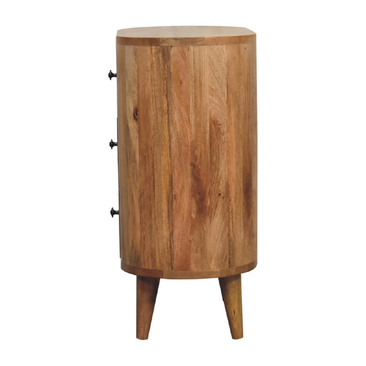 SCHRANK in Eichengleichem Finish, 3-Schublades, Beige - Messingfarben/Braun, Holz/Metall (60/65/30cm) - Artisan Furniture