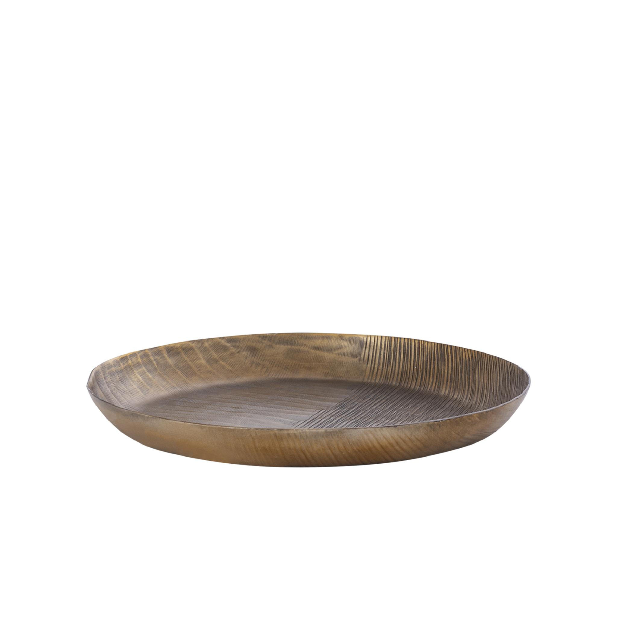 TABLETT Jowad Gold 32/32/3.5cm - Goldfarben, Metall (32/3.5/32cm) - PTMD Collection