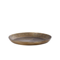 TABLETT Jowad Gold 32/32/3.5cm - Goldfarben, Metall (32/3.5/32cm) - PTMD Collection