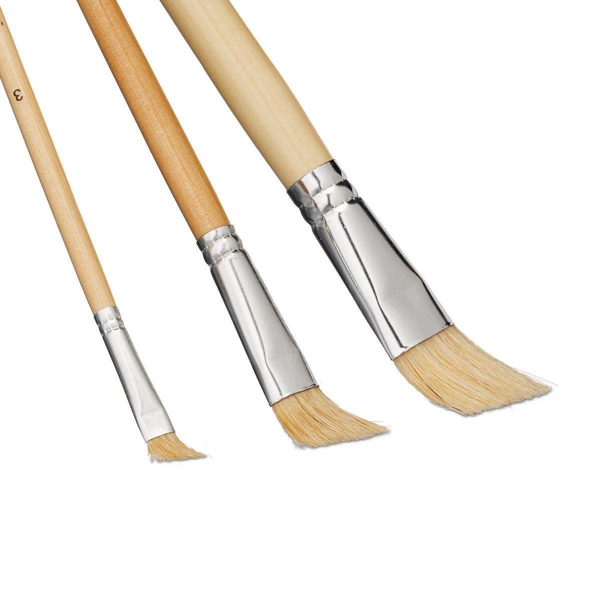 20-TLG.BORSTENPINSEL-SET - Hellbraun, Holz/Textil (2.4/33/1.7cm) - Relaxdays