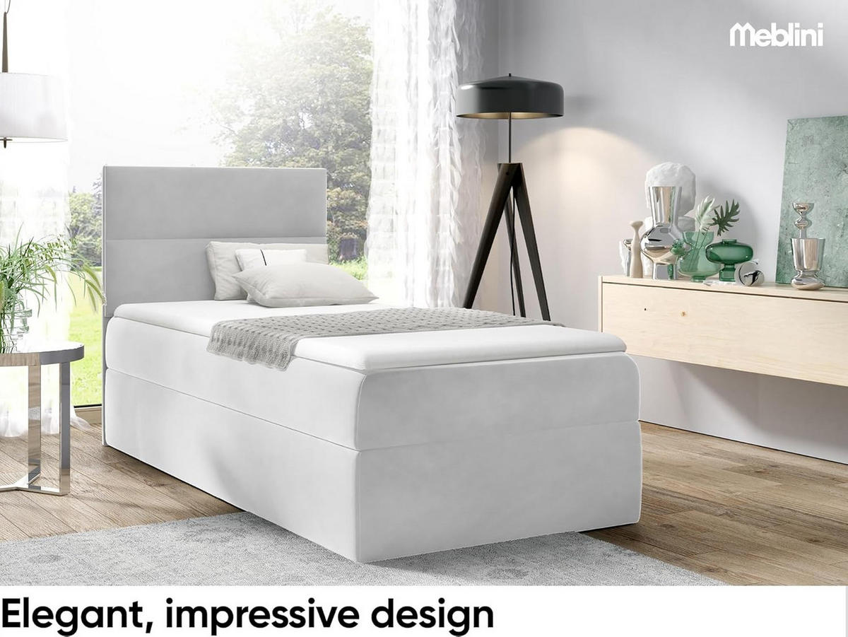 KINDERBETT MINO 1 - Hellgrau, Holzwerkstoff (104/208cm) - Meblini