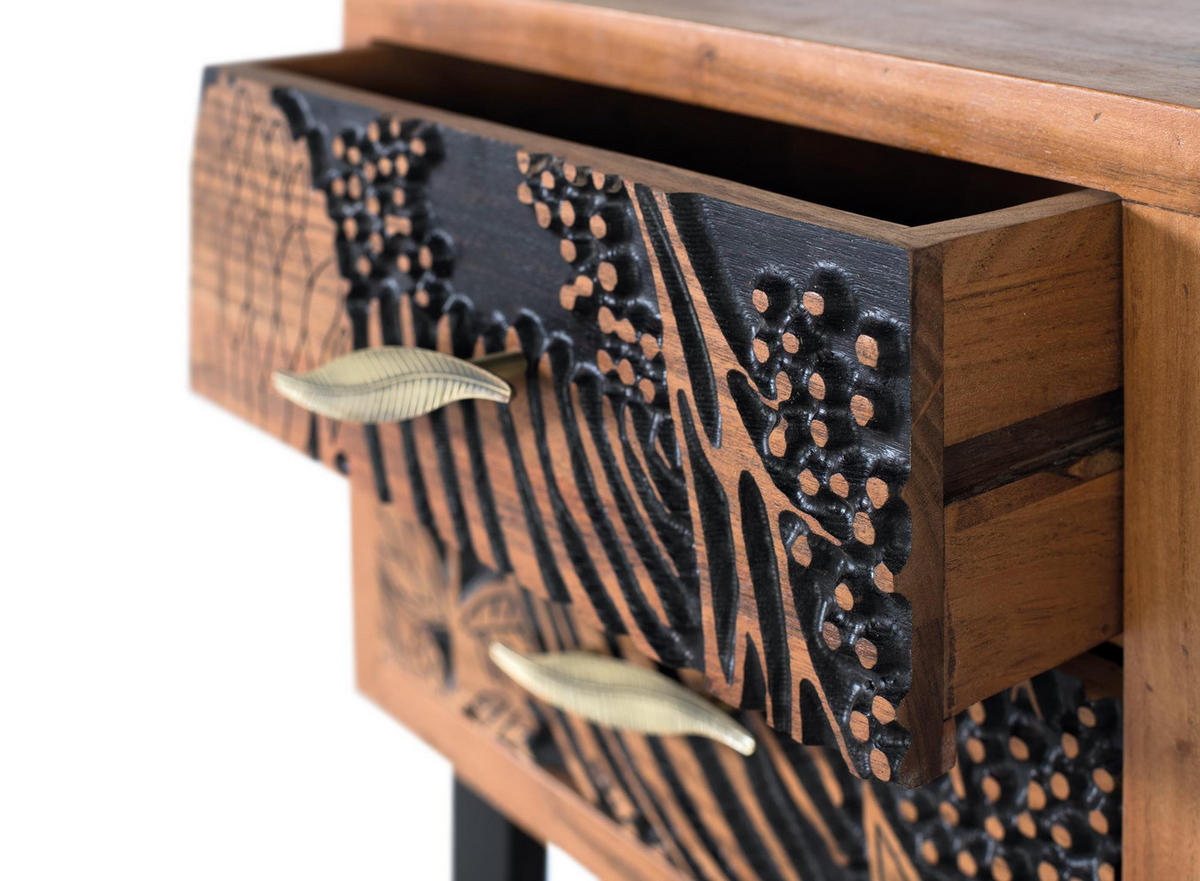 NACHTTISCH aus Akazienholz - Braun, Holz (50/56/40cm) - Giner y Colomer