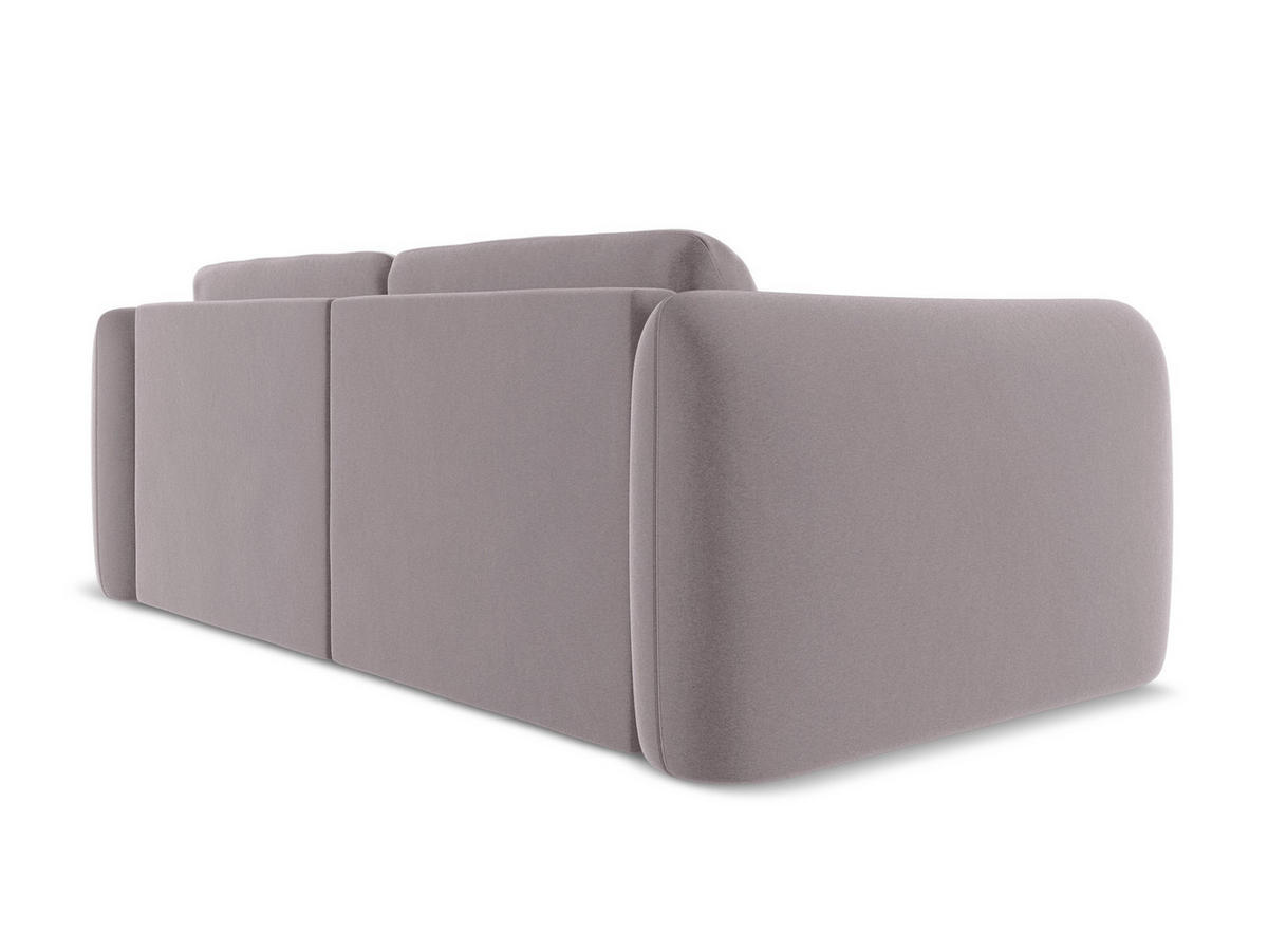 3-SITZER SOFA Samt Stoff Violett - Lila/Flieder, Kunststoff/Textil (210/74/105cm) - Makamii