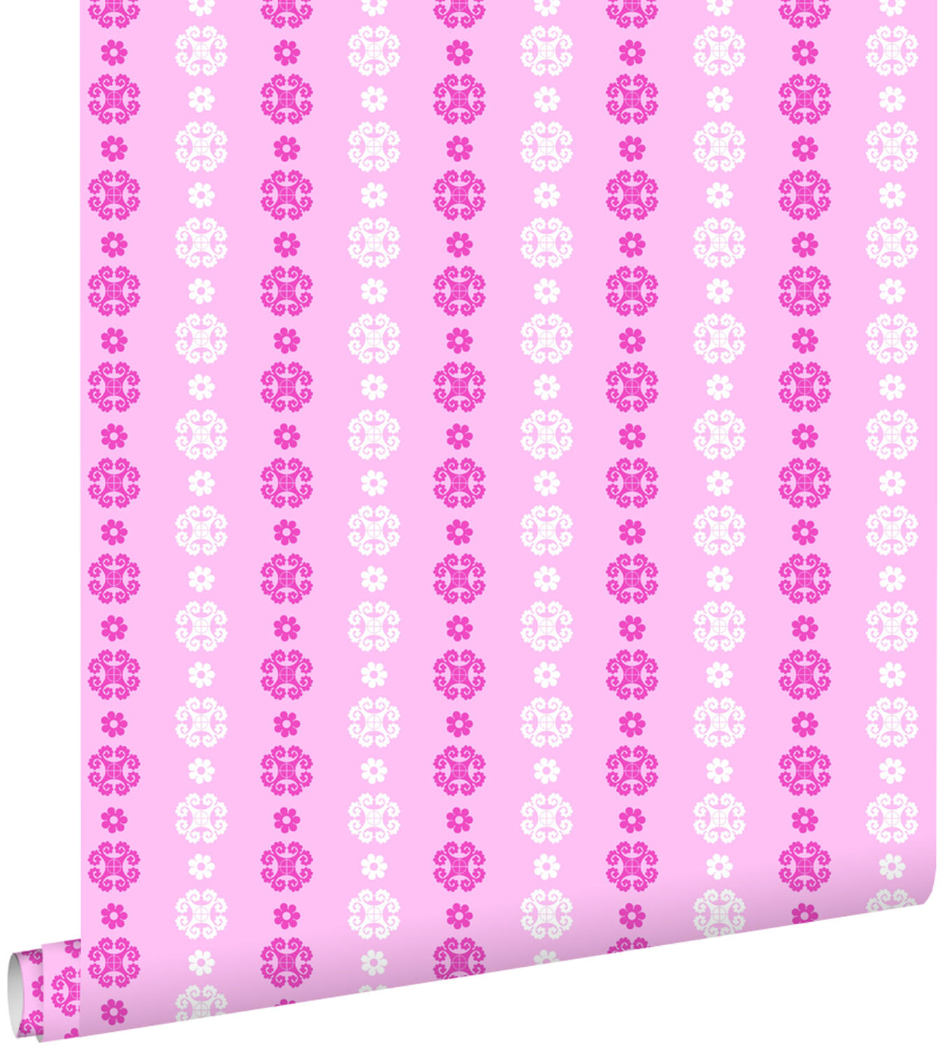 TAPETE Spitzemotiv 53 cm x 10.05 m - Pink, Papier (53/0.1cm) - ESTAhome