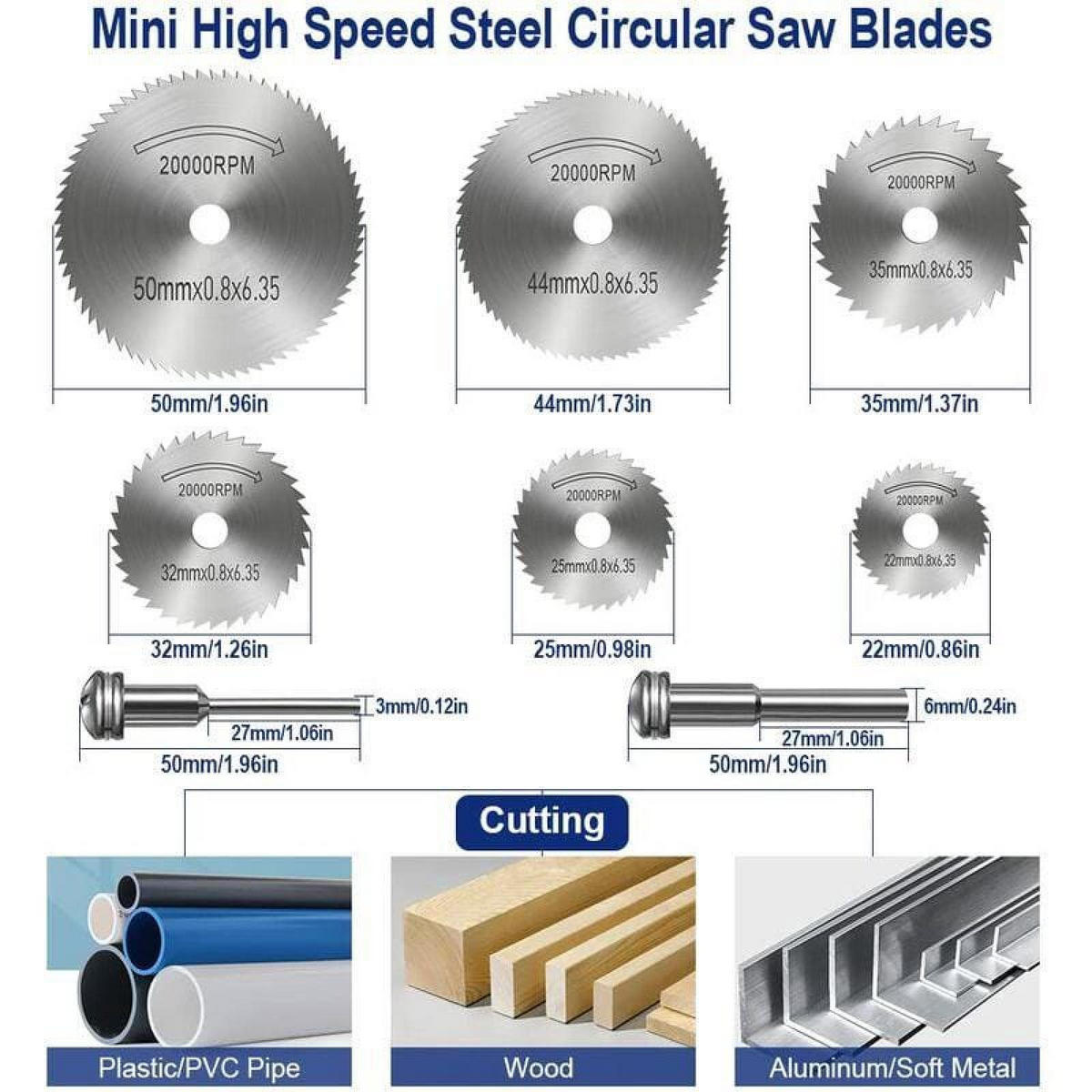 SÄGEBLÄTTER - zum Schneiden von Holz, Kunststoff und Metall (8 Blätter pro Packung) - Silberfarben, Metall (15/8/2cm) - DCA