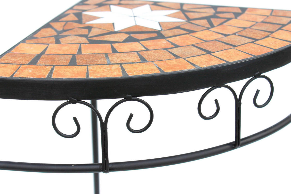 BLUMENHOCKER Metall Mosaik 62 cm 12013 L - Schwarz, Metall (30/62/30cm) - DanDiBo