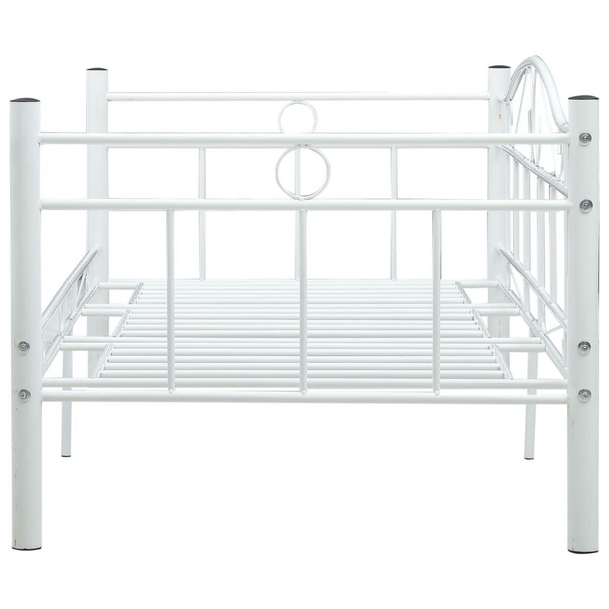 TAGESBETT-RAHMEN Weiß Metall 90×200 cm - Weiß, Metall (97/74.5/206cm) - furnicato