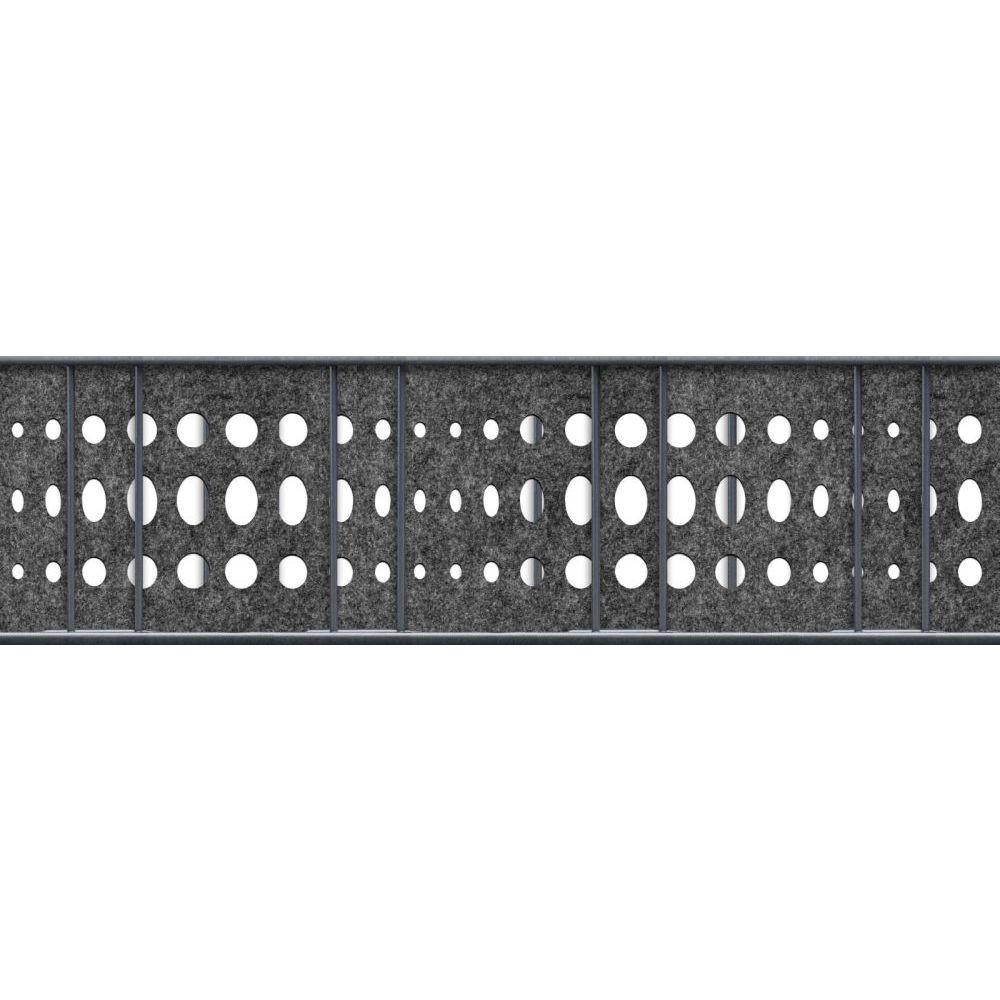 SICHTSCHUTZSTREIFEN Design Vlies Bubble für Doppelstabmatten Anthrazit 2,6m - Anthrazit, Kunststoff (260/19cm) - ZAUN|ZU