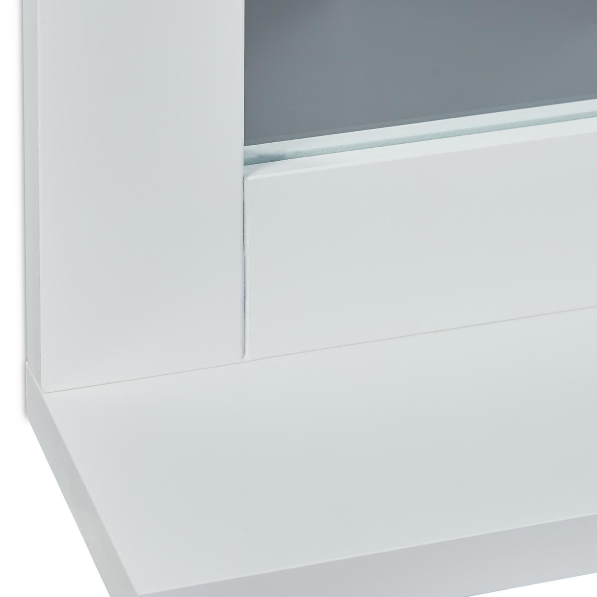 WANDSPIEGEL - Weiß, Glas/Holzwerkstoff (40/49/10cm) - Relaxdays