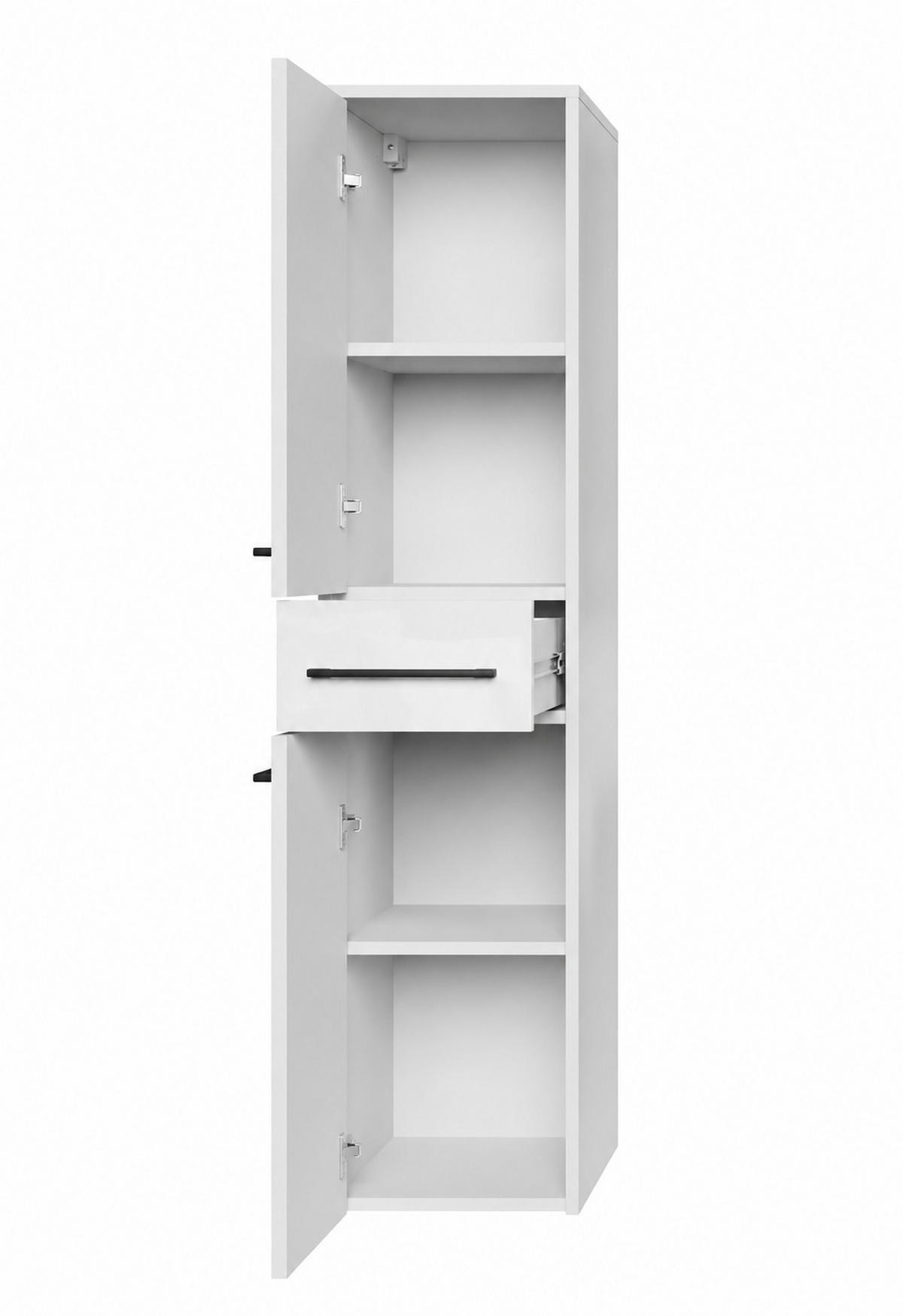 KOPALNIŠKI OMARICA Florence se 2 vrati sijoča bela - 30 x 35 x 130 cm - bela, les (30/130/35cm) - Badplaats