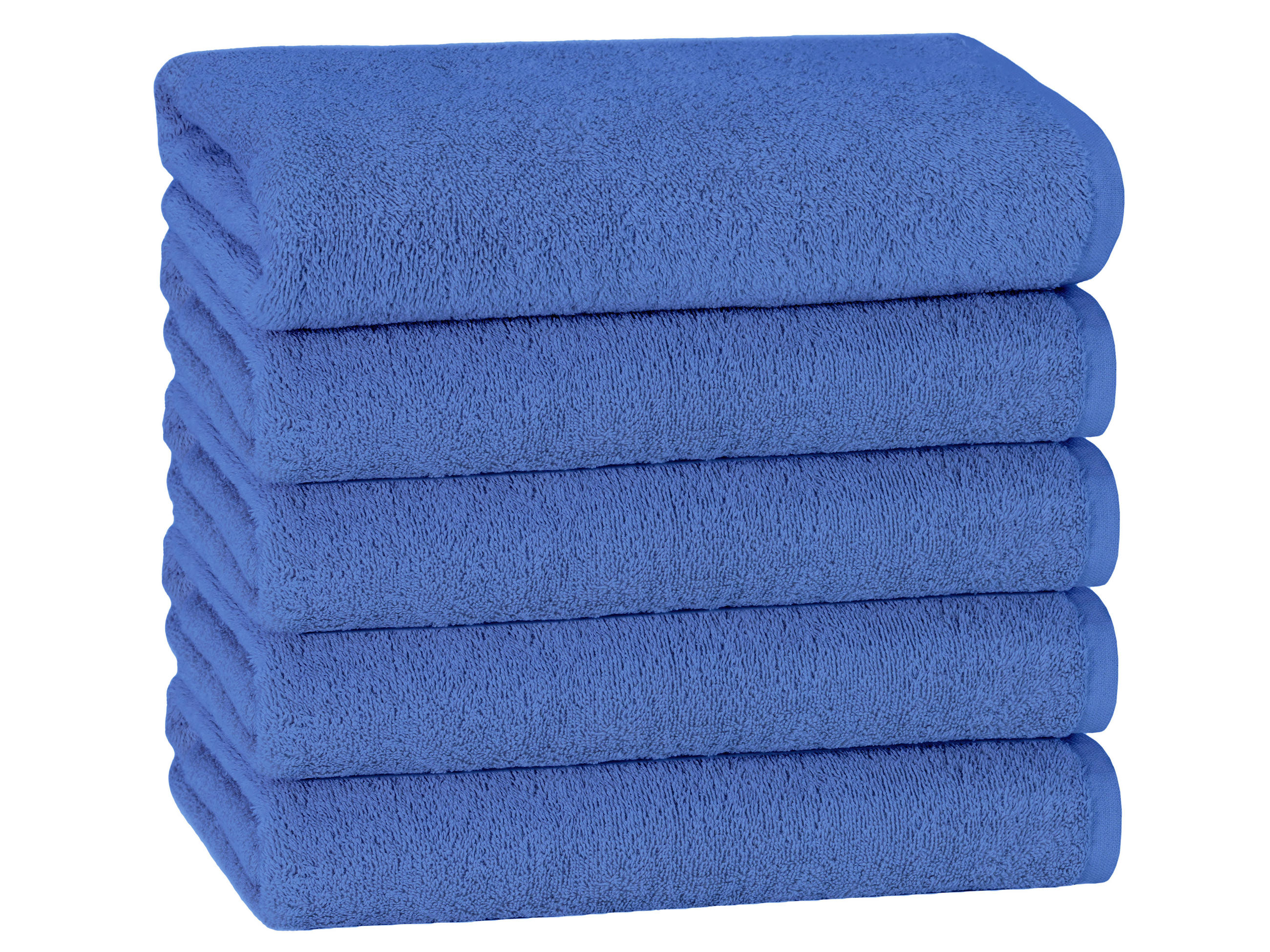 DUSCHTÜCHER, 5er-Set, 70x140 cm, 100% Baumwolle, Blau - Dunkelblau, Textil (70/140cm) - Zollner