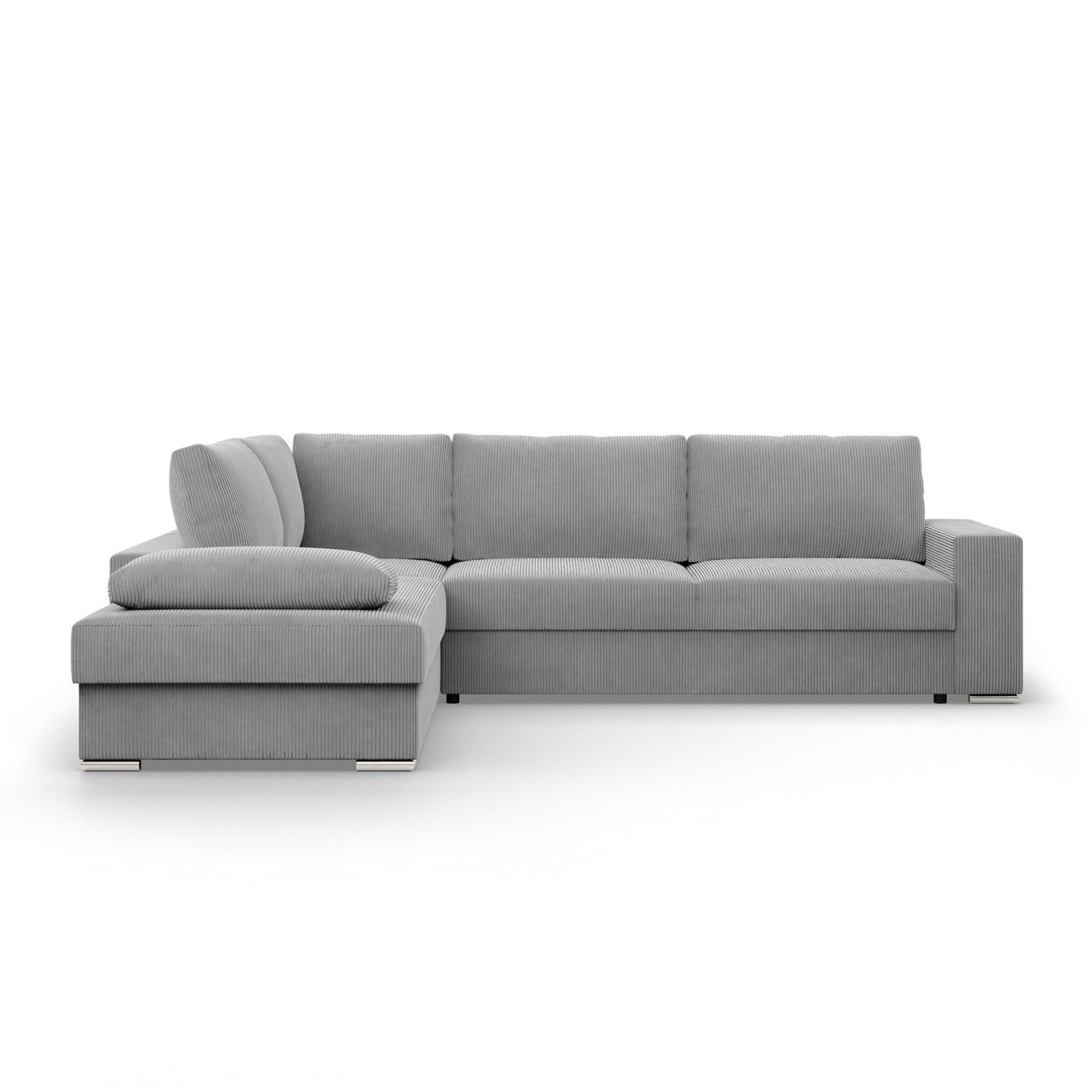 ECKSOFA MIT SCHLAFFUNKTION VELANO Grau - Grau, Textil (231/287cm) - Mebligo