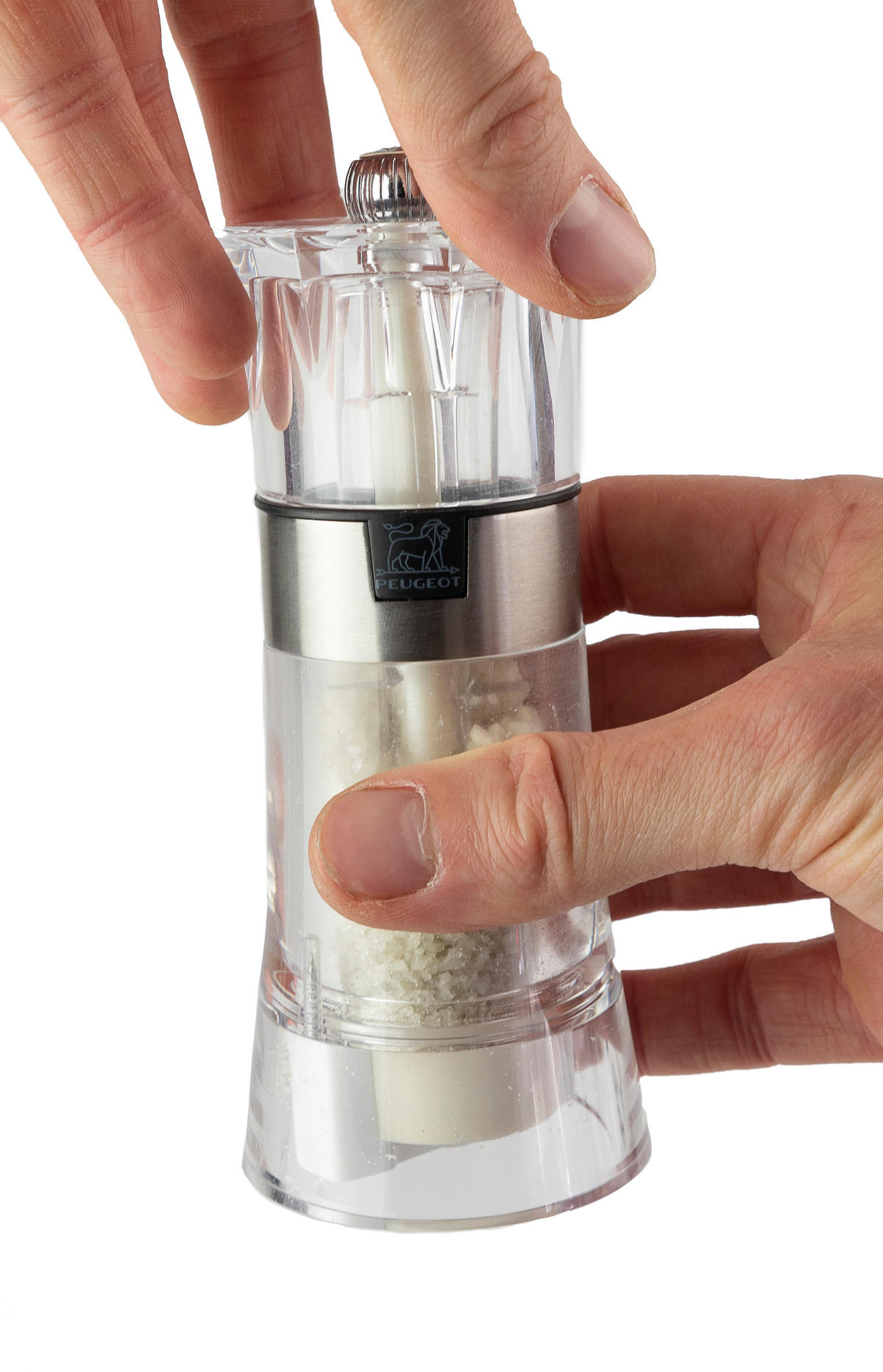 FEUCHTSALZMÜHLE Oslo 14cm Acryl/Edelstahl Zirkonia-Mahlwerk - Transparent, Kunststoff (5.8/14/5.8cm) - PEUGEOT