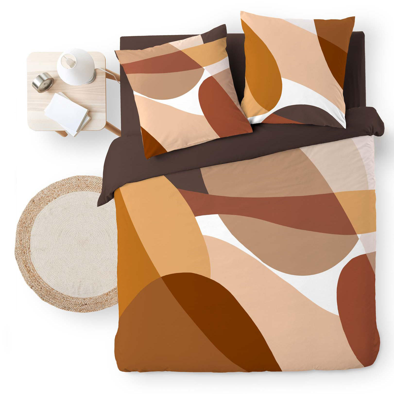 Douceur d´intérieur Baumwoll-Bettwäsche-Set Braun 200x200 cm