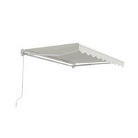 MONOBLOCK-MARKISE VECCHIO Weißes Gestell - leinwand Beige 2,5x2m - Premium-Leinwand 320g/m² - Beige, Metall (304/218/200cm) - Cazeboo