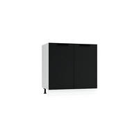 UNTERSCHRANK D80 - Morvex - Elegante Stauraum Idee - Schwarz, Holz/Metall (80/82/52.4cm) - ROYAL24_MARKT