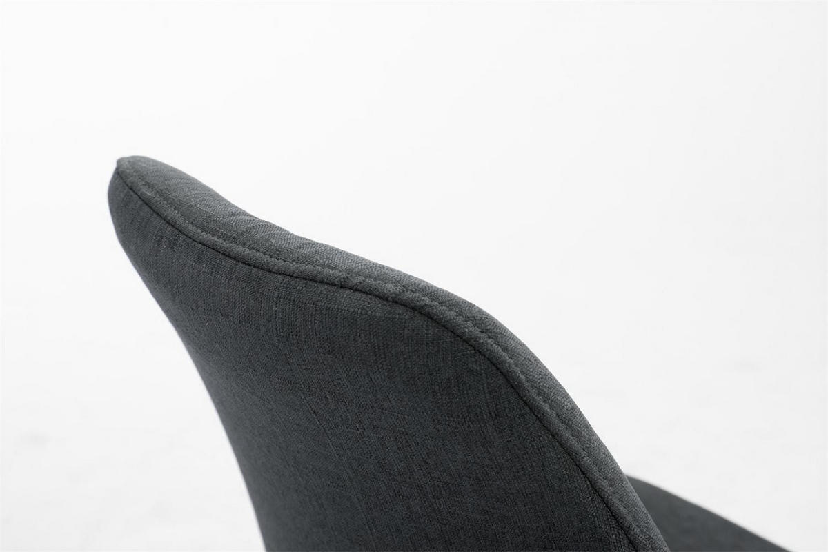 STUHL Stoff dunkelgrau - Eukalyptusholzfarben/Dunkelgrau, Holz/Textil (48/84/56cm) - CLP