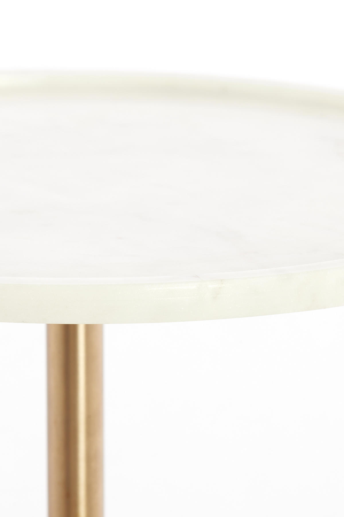 BEISTELLTISCH Civita Weiß 41/41/53 cm - Weiß, Stein (41/41/53cm) - Light & Living