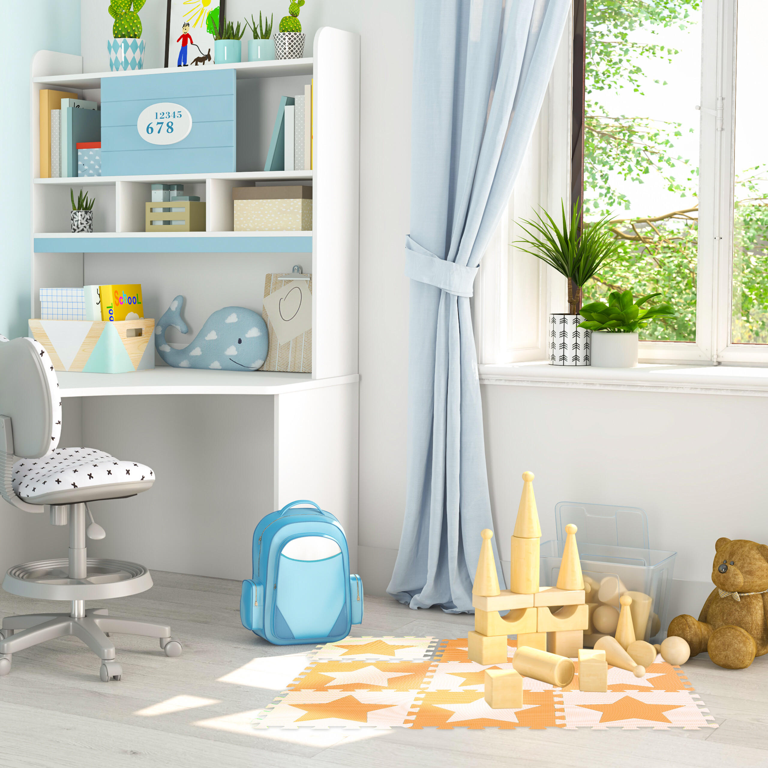 9XPUZZLEMATTE - Gelb/Beige, Kunststoff (32/32cm) - Relaxdays