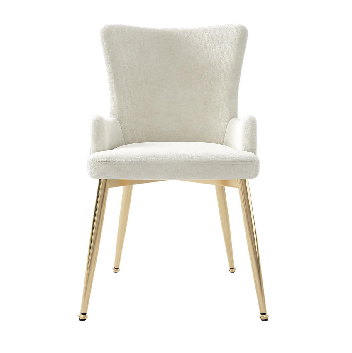 ESSZIMMERSTUHL 4er-Set Samt Metallbeine Beige - Beige, Metall (47/85/49.1cm) - Meubliv