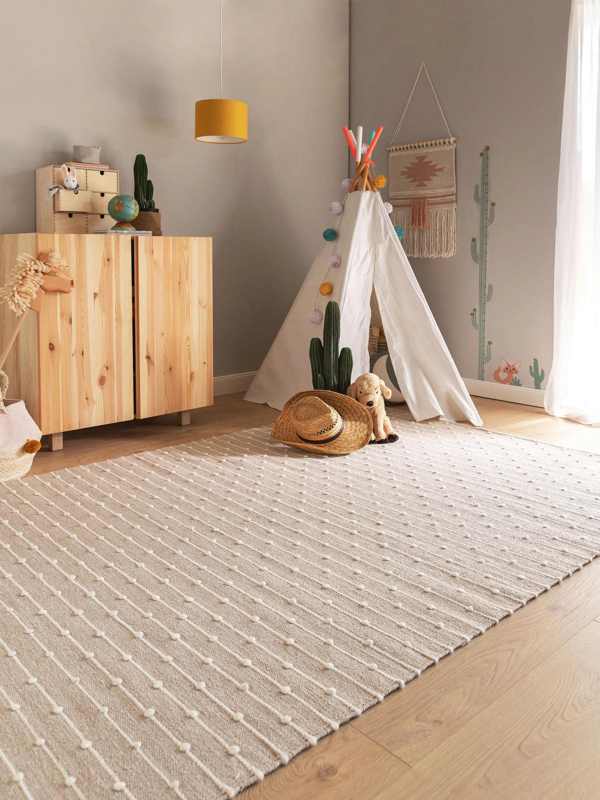 KINDERTEPPICH Lupo Beige 120x170 cm - Beige, Naturmaterialien/Textil (120/170cm) - Lytte