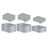 EUROBOX 8x Nextgen Economy Mit Auflagedeckel Grau/Blau Griffe Geschlossen 23 Liter - Blau, Kunststoff (40/12/60cm) - PROREGAL