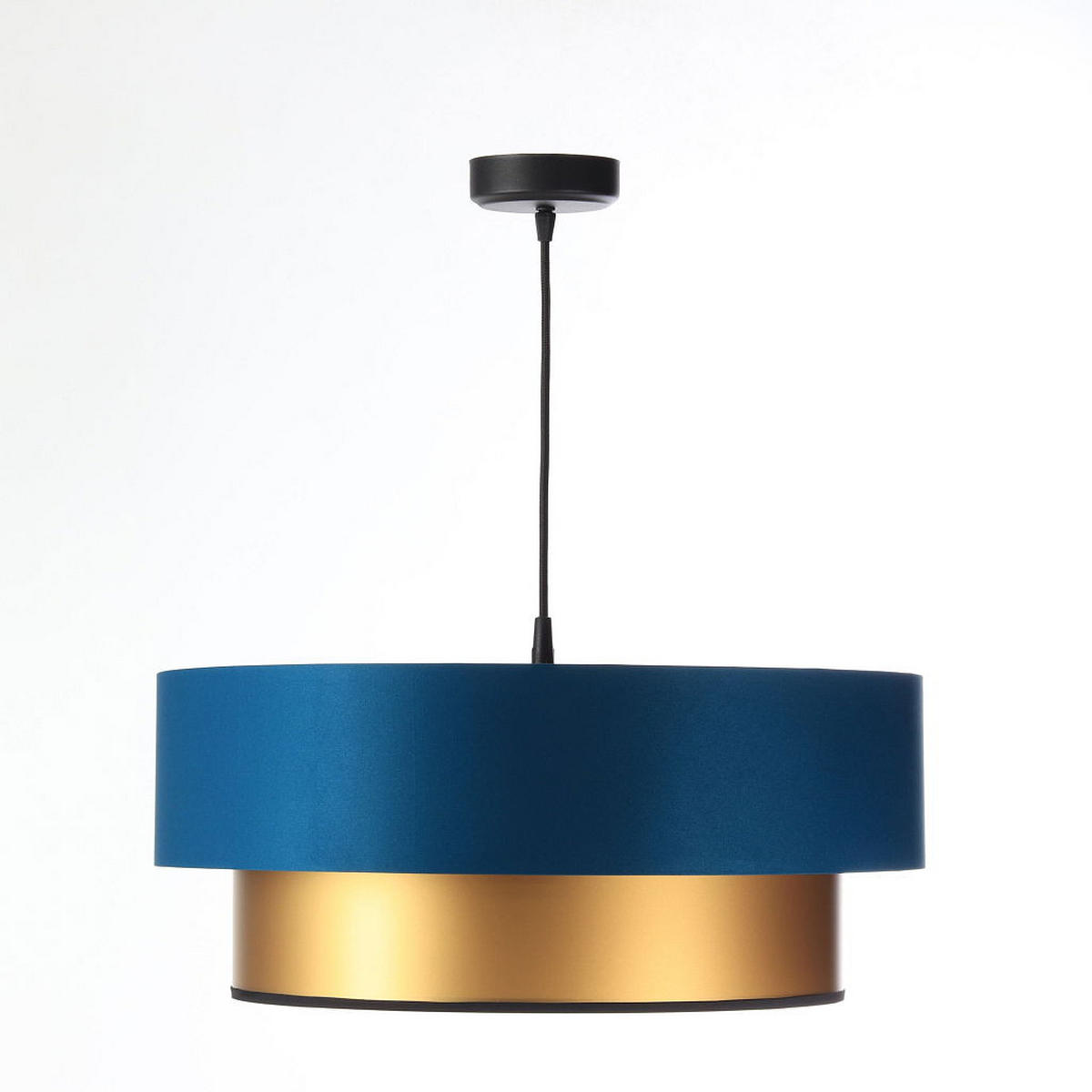 HÄNGELEUCHTE Blau 50/20 cm - Blau/Goldfarben, Kunststoff (50/1/20cm) - ONZENO