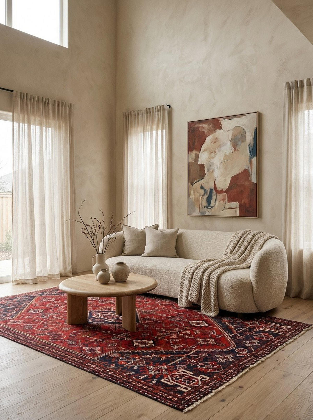 TEPPICH Gashgai Rot 195/117 cm Schurwolle - Rot, Textil (117/195cm) - Looma