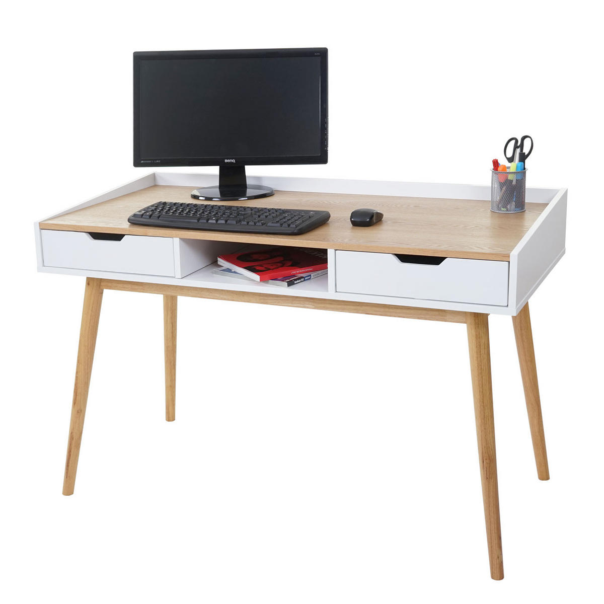 SCHREIBTISCH rechteck Esche Dekor - Eschefarben, Holzwerkstoff (55/120/80cm) - MCW