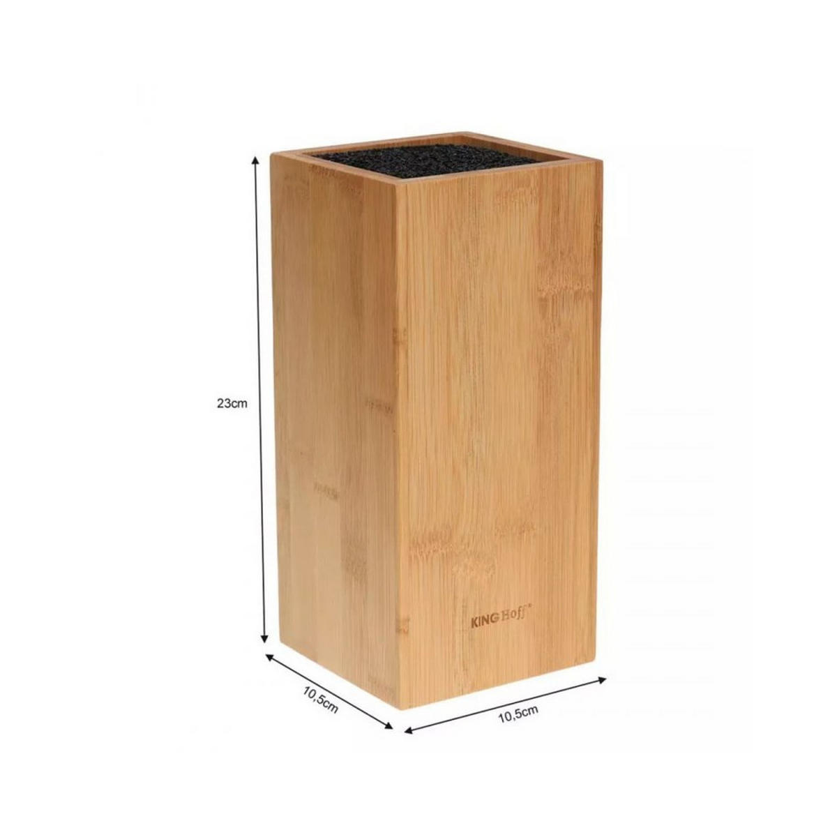 MESSERBLOCK Beige 23/10.5/23 cm KH1559 - Beige, Naturmaterialien (10.5/23/23cm) - Kinghoff 