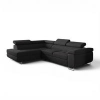 ECKSOFA Jade Mit Schlaffunktion - Schwarz, Holzwerkstoff/Textil (202/275cm) - Fun Möbel