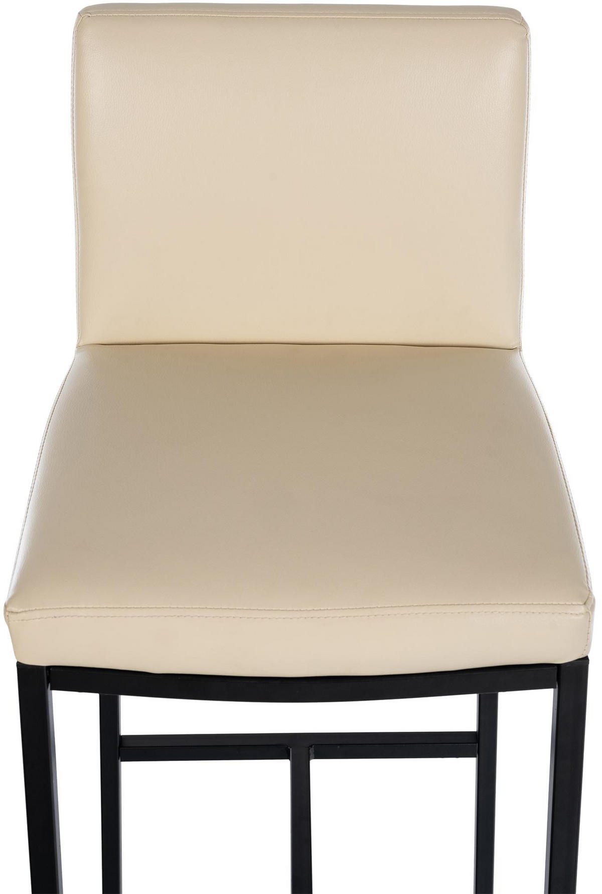 BARHOCKER Lederlook Creme - Creme/Schwarz, Textil/Metall (43/110/49cm) - CLP