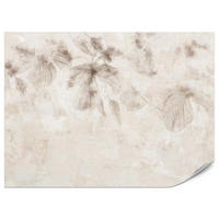 FOTOTAPETE für Wohnzimmer Boho Blumen auf Beton Natur Vintage 250x175 - Beige/Braun, Papier (250/175cm) - Muralo