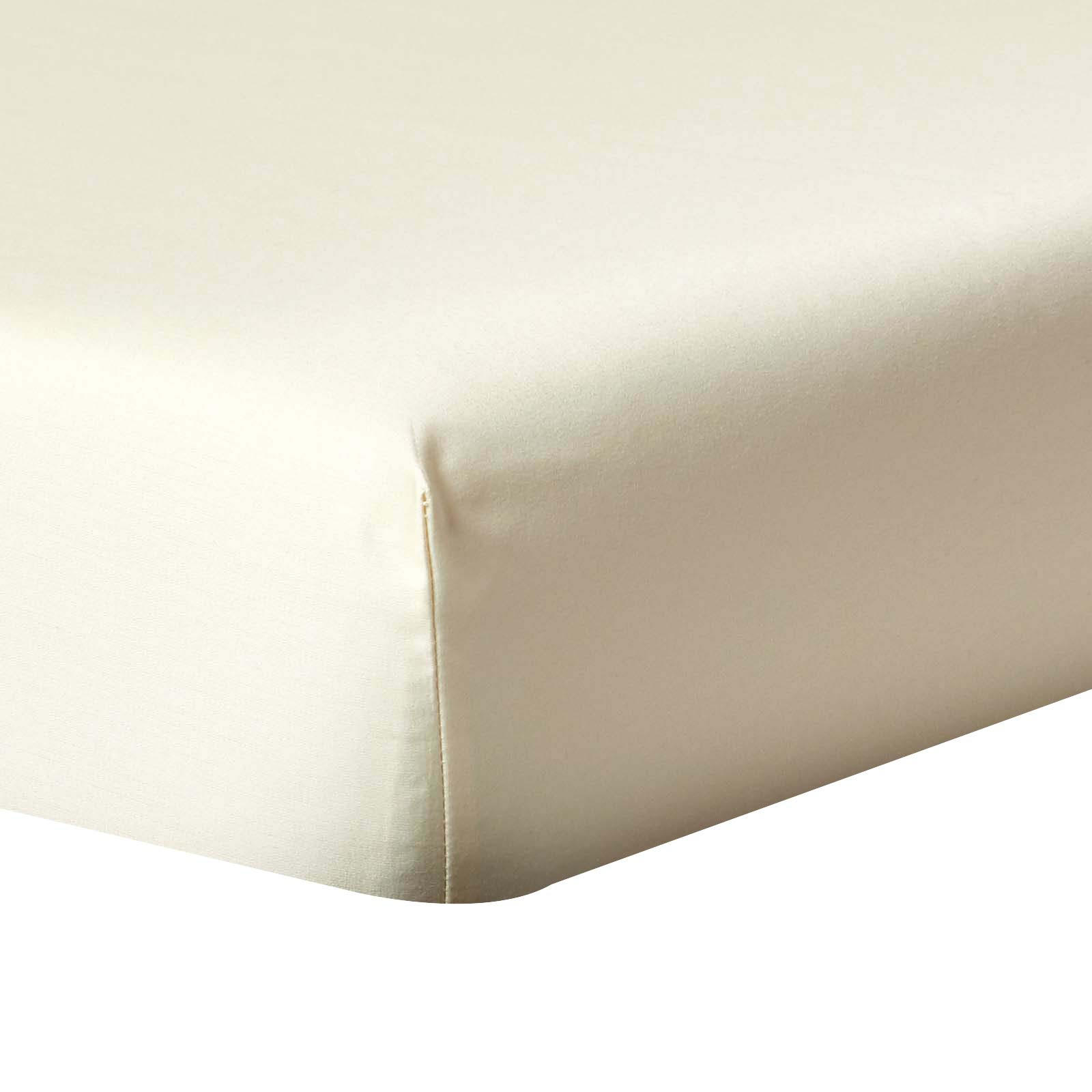 SPANNBETTLAKEN, Ägyptische Baumwolle, Fadendichte 1000 - Creme, Textil (150/200cm) - Homescapes
