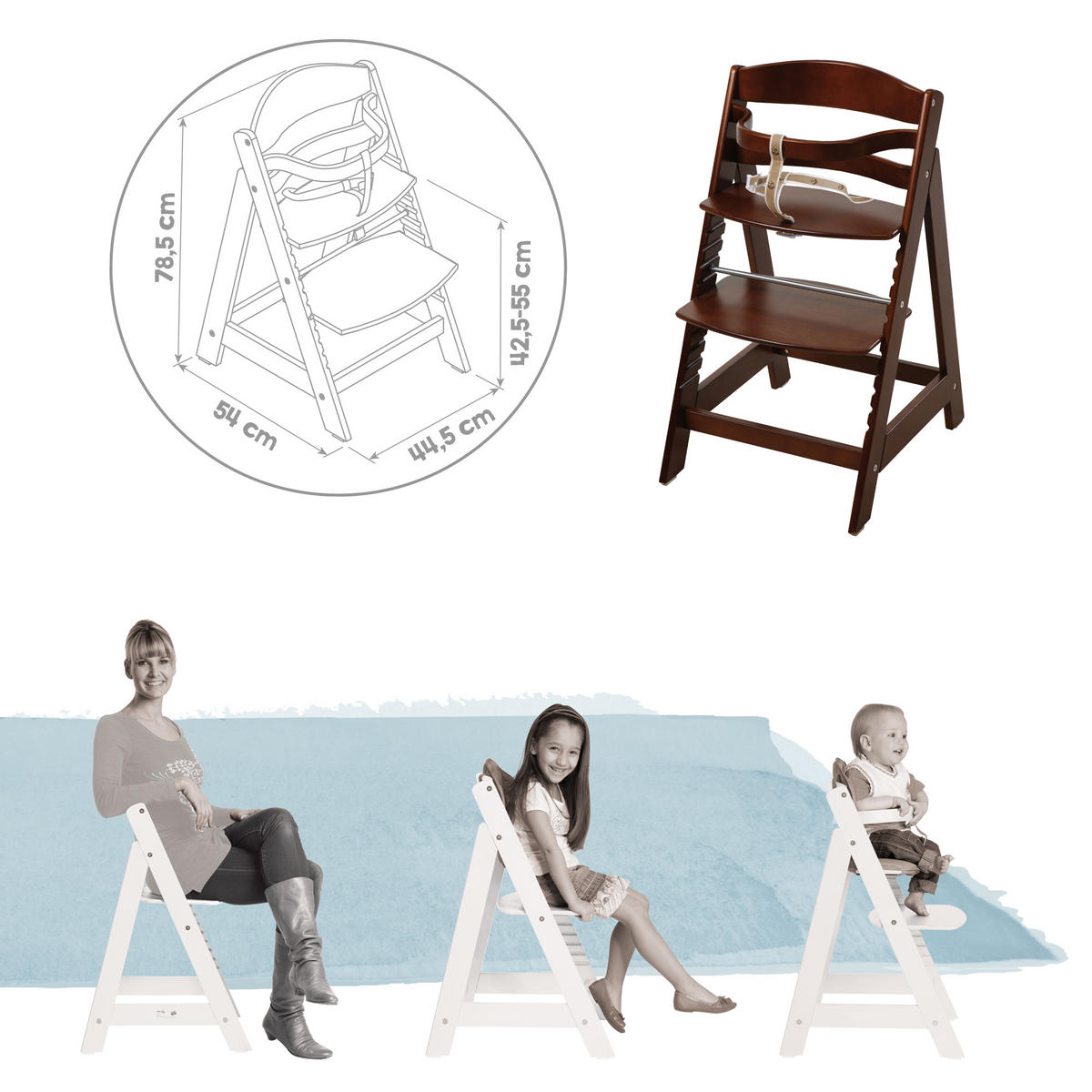 HOCHSTUHL Sit Up III Braun - Dunkelbraun, Holzwerkstoff (44.5/80/54cm) - Roba