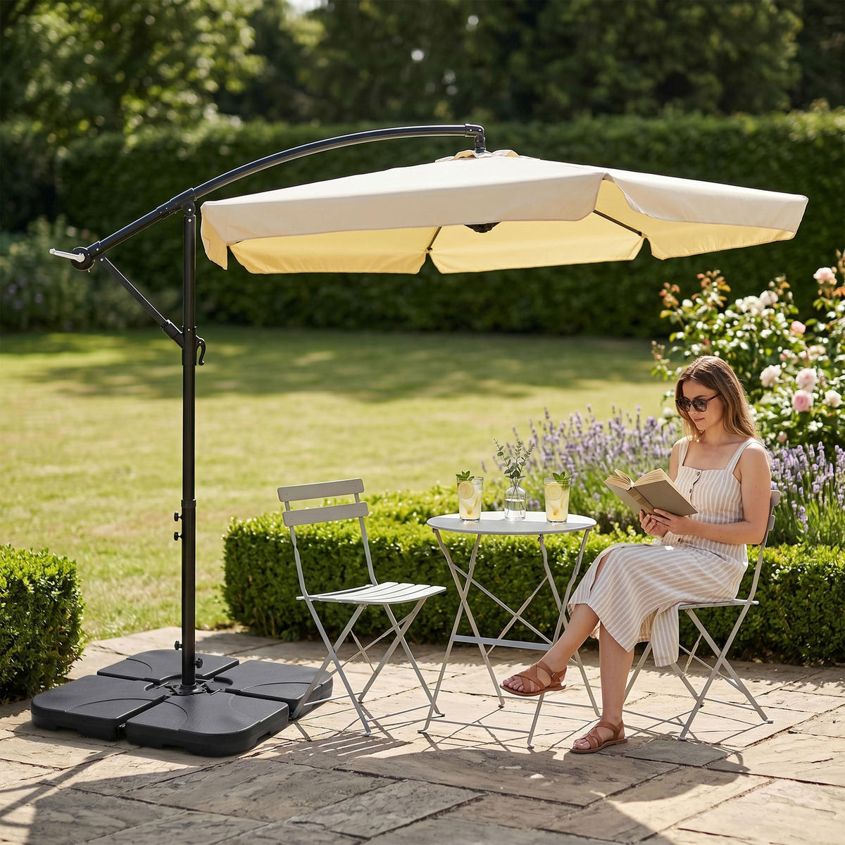 SONNENSCHRIM Beige 245/300 cm - Beige/Schwarz, Metall (300/300cm) - Akord