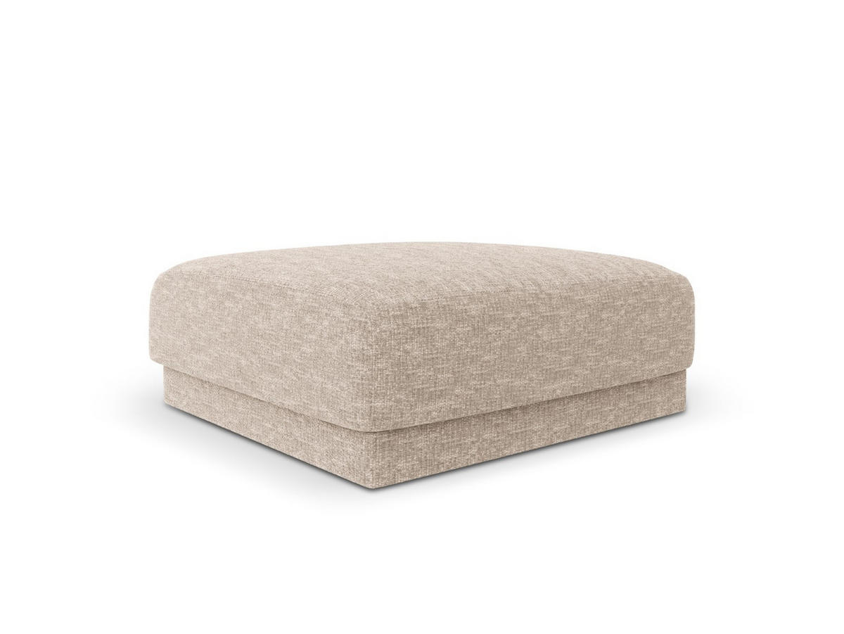 POUF Miley aus Chenille-Stoff beige - Beige, Textil (90/40/90cm) - Micadoni