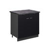 KÜCHENUNTERSCHRANK Fame-Line, Schwarz gestreift, 80 cm, AP Anthrazit - Anthrazit/Schwarz, Holzwerkstoff (80/82/60cm) - Vicco