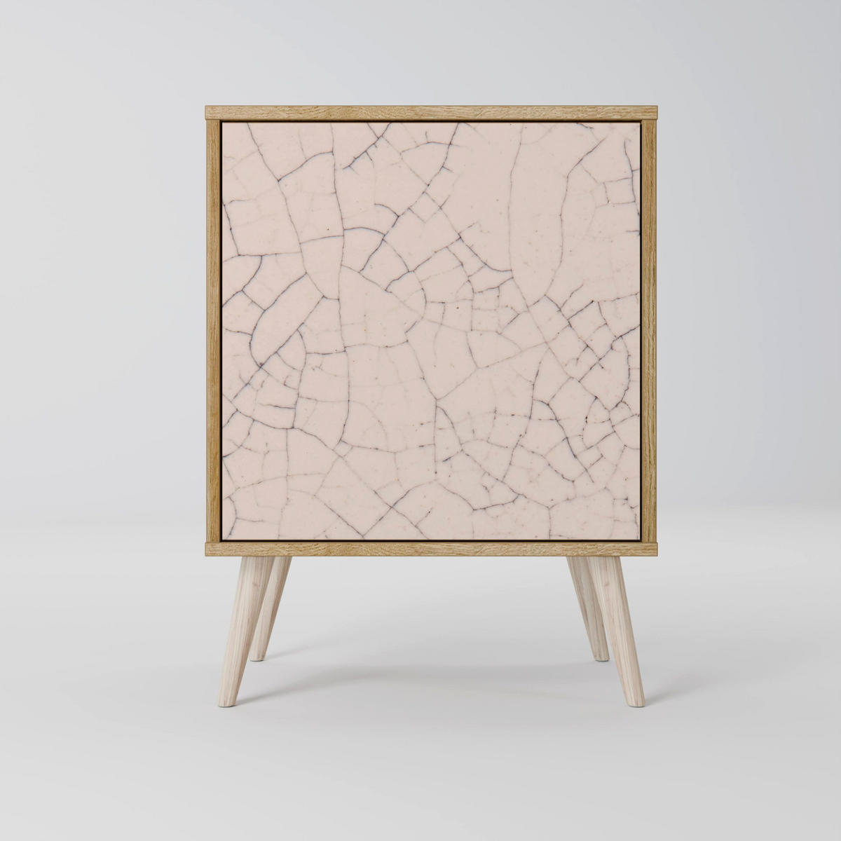 SIDEBOARD CERAMIC TEXTURE, Grau, 57,5x42x57,5 cm, Ohne Füße - Multicolor/Grau, Holzwerkstoff (57.5/57.5/42cm) - SpaceRebels