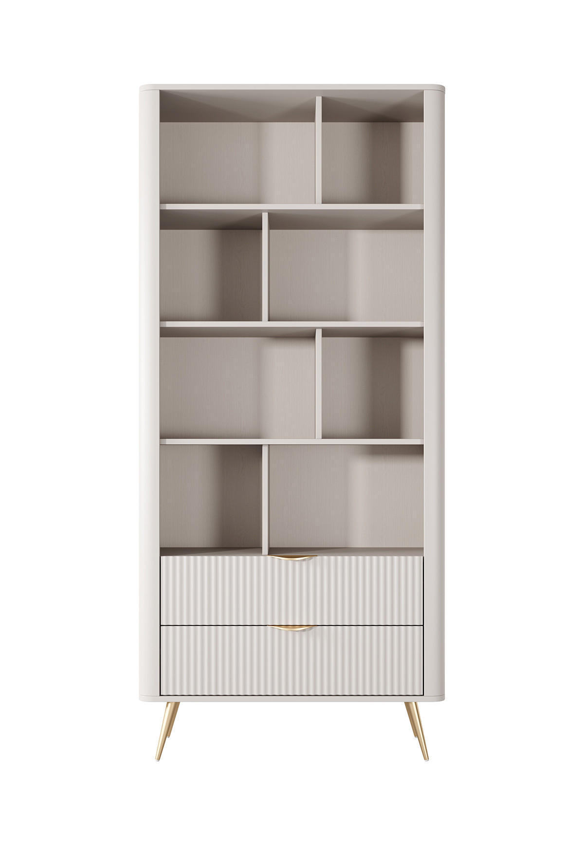 REGAL Lante beige 88 / 38 / 194cm - Beige, Holz/Holzwerkstoff (88/194/38cm) - Feldmann-Wohnen