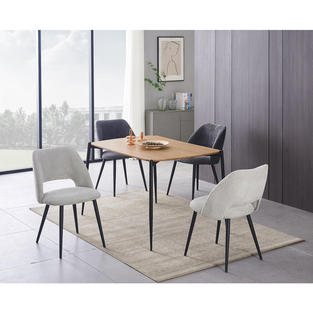 Thumbnail - B&D Home Stuhl, Grau, Textil, 53x80x57 cm, Oeko-Tex® Standard 100, Esszimmer, Stühle, Esszimmerstühle, Vierfußstühle