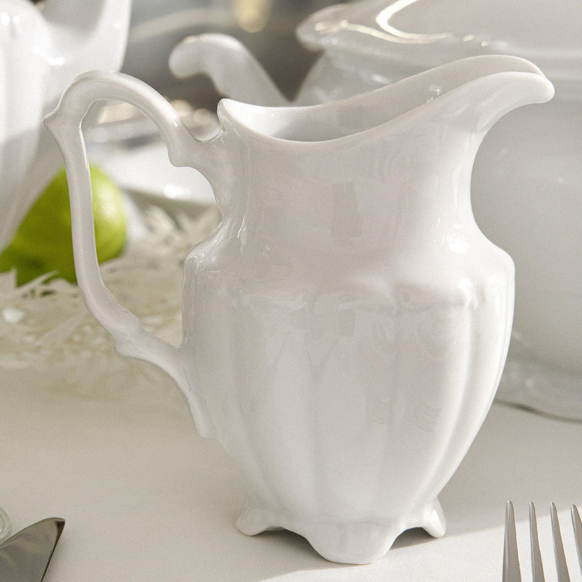 MILCHKÄNNCHEN Chodziez MARIA TERESA - Weiß, Keramik (0.3L) - KONSIMO®