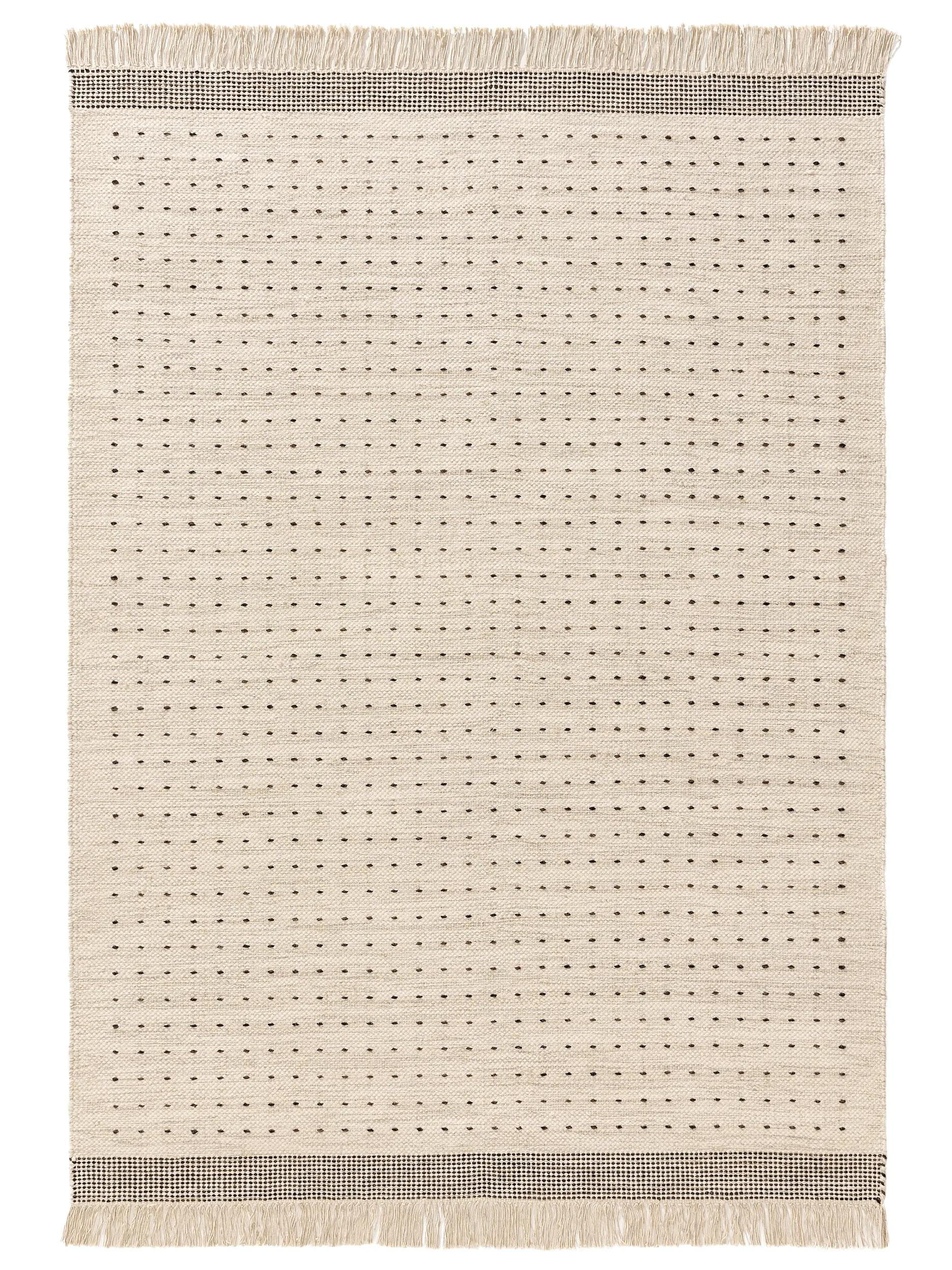 WOLLTEPPICH Bahati Schwarz/Weiß 200x300 cm - Schwarz, Textil (200/300cm) - benuta Pop