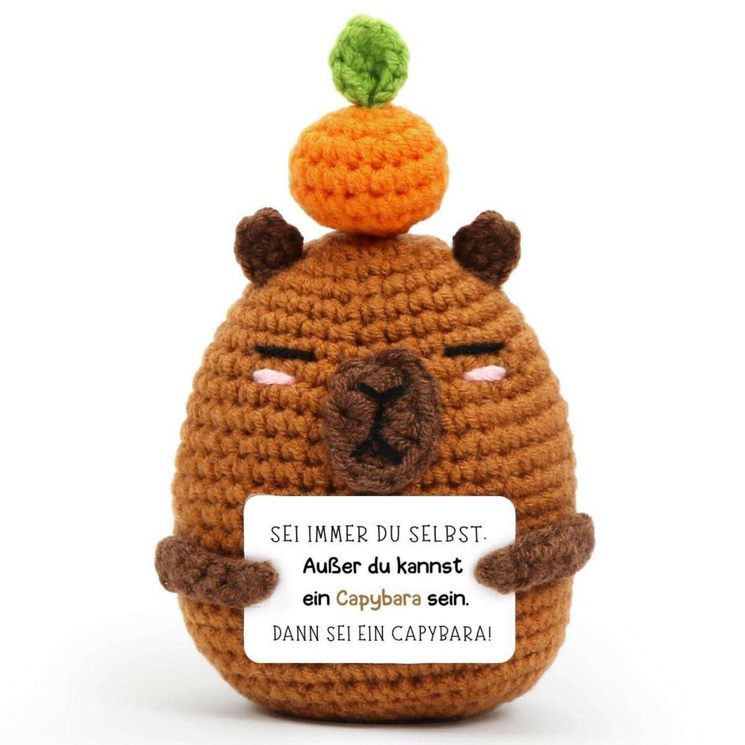 KUSCHELTIER Capybara gehäkelt braun - Braun, Textil (1/1cm)