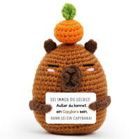 KUSCHELTIER Capybara gehäkelt braun - Braun, Textil (1/1cm)